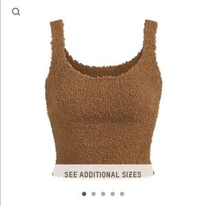 Skims Cozy Knit Tank - Camel